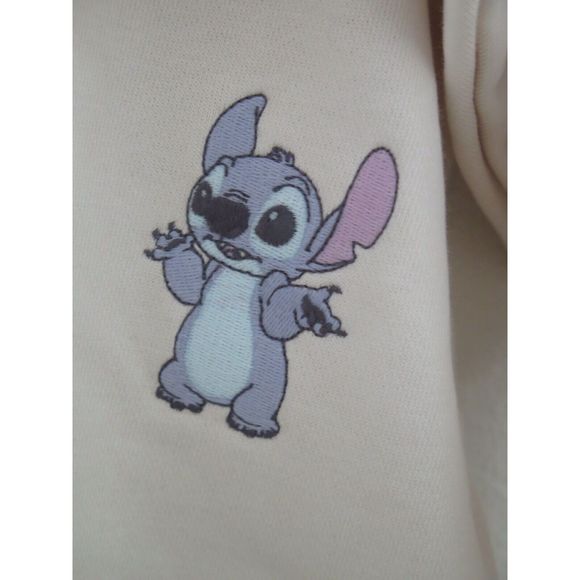 adidas HF4631 Women's Sz XL Beige Disney Lilo & Stitch Button Down L/S Shirt - Picture 5 of 11